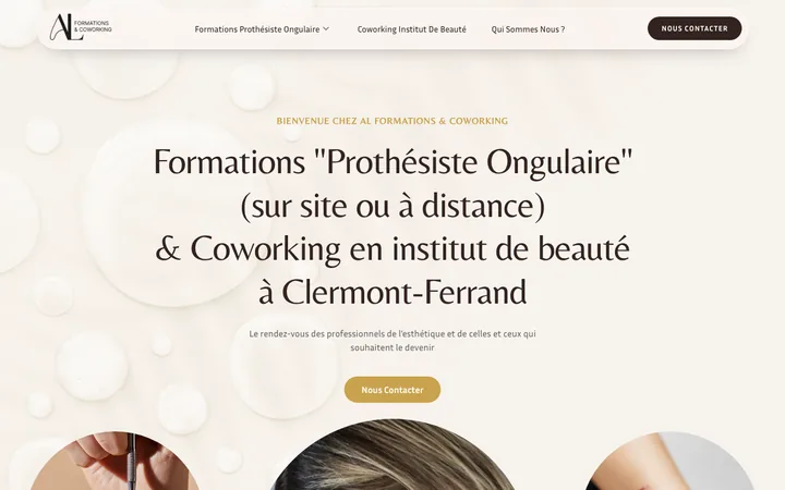 Capture du site AL Formations & Coworking