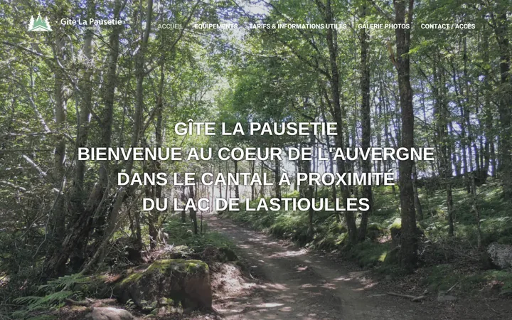 Capture du site Gîte La Pausetie