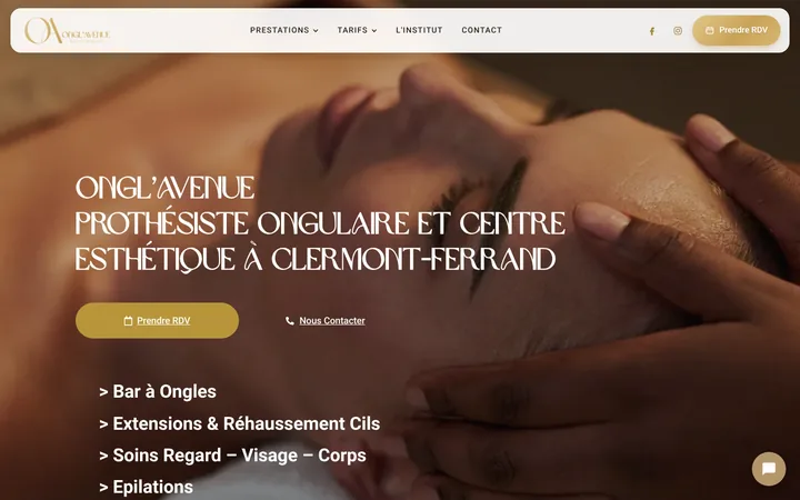 Capture du site Ongl'Avenue