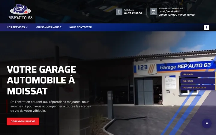 Capture du site REP'AUTO 63