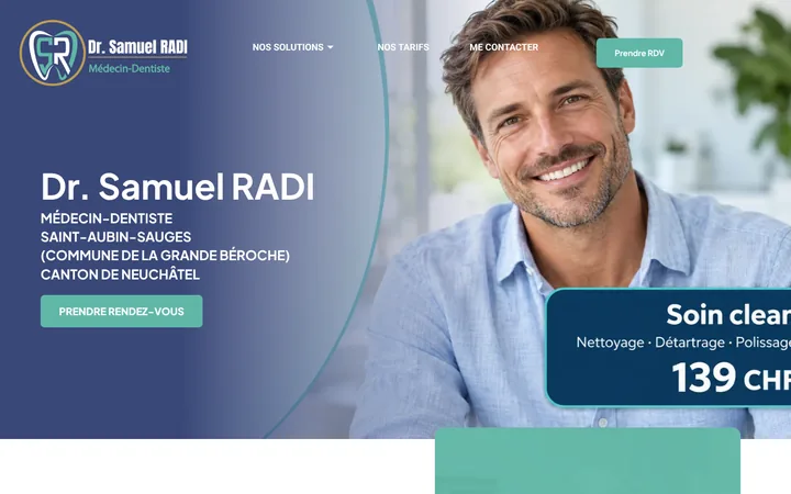 Capture du site Dr Samuel Radi