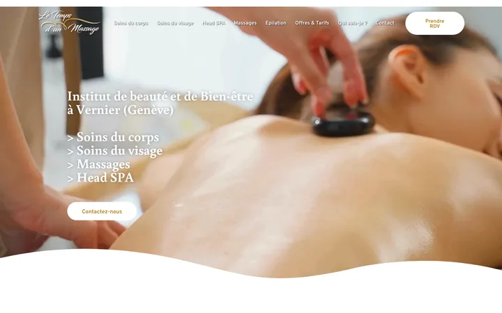 Capture du site Le Temps d'1 Massage